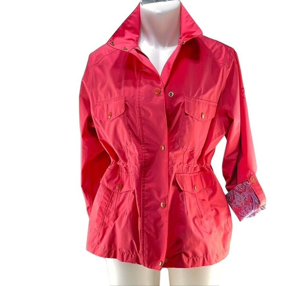 Peter Millar Womens Water-Resistant Red Jacket Size M - Picture 11 of 11